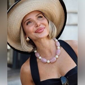 Miriam Haskell “American Chanel" Poured Glass & Baroque Pearl Necklace 103g